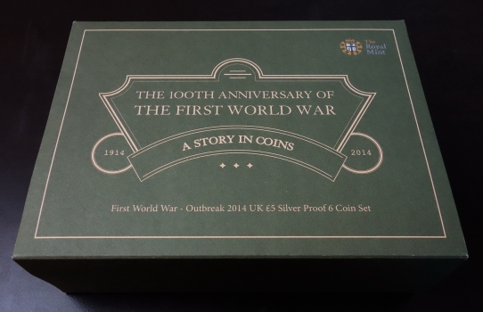 Великобритания набор 5 фунтов 2014 г., PROOF, "Первая мировая война - Вспышка"
