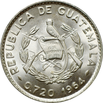Гватемала 10 сентаво 1964 г., BU, "Республика Гватемала (1949 - 2019)"