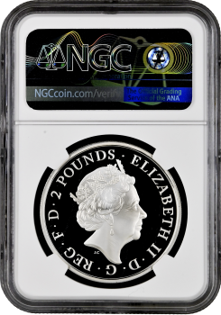 Великобритания 2 фунта 2019 г., NGC PF70 UC, "Британия стоит рядом со львом" Top Pop