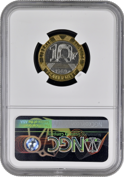 Франция 10 франков 1989 г., NGC MS66, "300 лет со дня рождения Шарля Луи де Монтескьё"