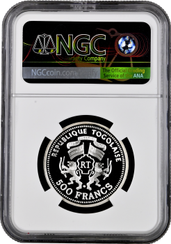 Того 500 франков 2000 г., NGC PF69 UC, "Альберт Эйнштейн" Top Pop