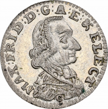 Кельн 1 штюбер 1777 г. G, NGC MS64, "Архиепископ Максимилиан Фридрих (1761 - 1784)" Top Pop