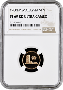 Малайзия 1 сен 1980 г. FM, NGC PF69 RD UC, "Федерация Малайзия (1967 - 2023)"