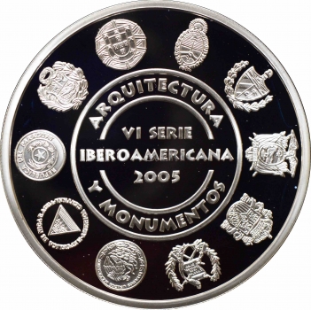 Испания Медаль 2005 г., PROOF, "VI Иберо-американская серия - Архитектура"