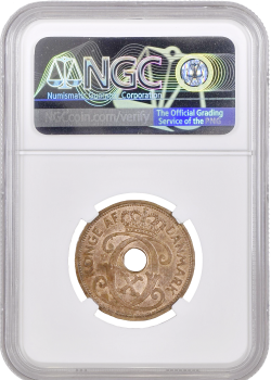 Фарерские острова 5 эре 1941 г., NGC MS64 RB, "Король Кристиан X (1941 - 1941)"