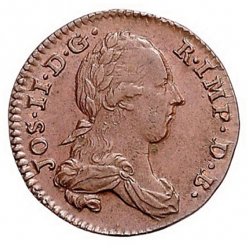 Австрийские Нидерланды 1 лиард 1788 г., AU, "Император Иосиф II (1765 - 1790)"