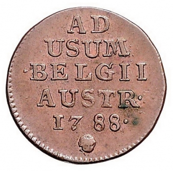 Австрийские Нидерланды 1 лиард 1788 г., AU, "Император Иосиф II (1765 - 1790)"