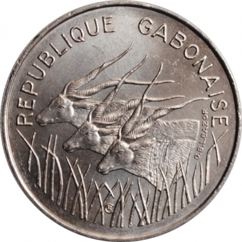 Габон 100 франков 1971 г., UNC, "Франк КФА BEAC  (1971 - 2015)"