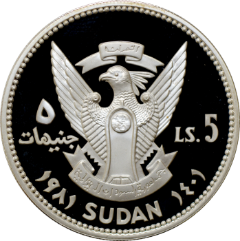 Судан 5 фунтов 1981 г., PROOF, "Международный год детей"