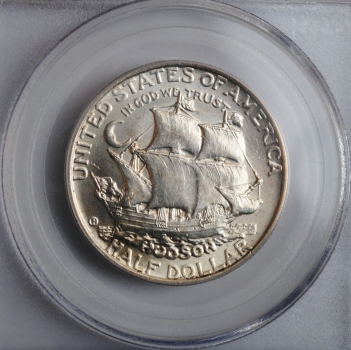 США 50 центов 1935 г., PCGS MS64, '150 лет городу Гудзон, штат Нью-Йорк'