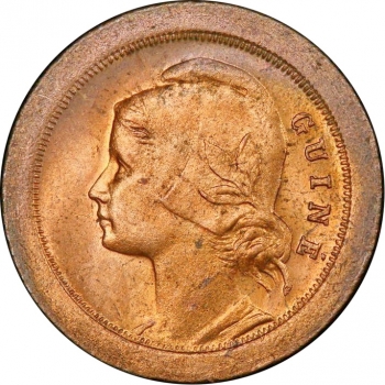 Гвинея-Бисау 5 сентаво 1933 г., PCGS MS64 RB, "Португальская колония (1933- 1974)"