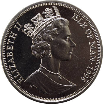 Остров Мэн 1 крона 1996 г., UNC, "Бурманская кошка"