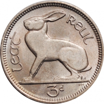 Ирландия 3 пенса 1964 г., UNC, "Республика Ирландия (Éire) (1939 - 1969)"