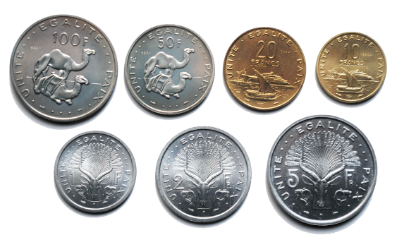 Джибути набор ESSAIS 1 - 100 франков 1977 г., UNC, 'Республика (1977 - 2016)'