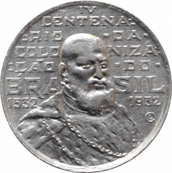 Бразилия 2000 рейсов 1932 г., UNC Details, "400 лет колонизации Бразилии"