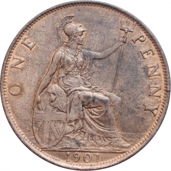 Великобритания 1 пенни 1901 г., UNC, "Королева Виктория (1838 - 1901)"