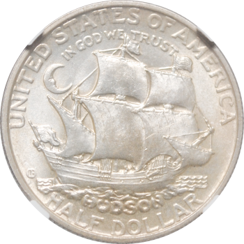 США 50 центов 1935 г., NGC MS64, "150 лет городу Гудзон, штат Нью-Йорк"