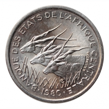 Центральная Африка (BEAC) 50 франков 1980 г. A, BU, "Франк КФА BEAC (1973 - 2019)"