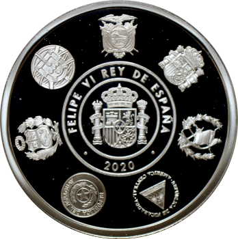 Испания 5 евро 2020 г., PROOF, "Иберо-Американская серия - Поезд Барселона-Матаро"