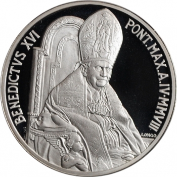 Ватикан 10 евро 2008 г., PROOF, "41-й Международный день мира"