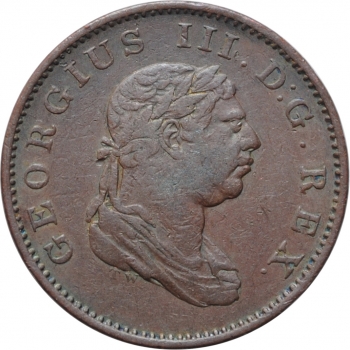 Демерара и Эссекибо 1/2 стивера 1813, XF, "Колония Великобритании (1808 - 1835)"