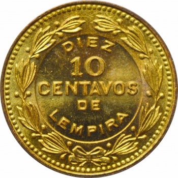 Гондурас 10 сентаво 1976 г., BU, "Республика Гондурас (1931 - 2019)"