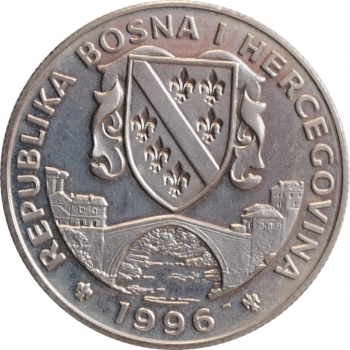 Босния и Герцеговина 500 динаров 1996 г., UNC, "Олимпийские Игры, Атланта 1996 - Спринт"