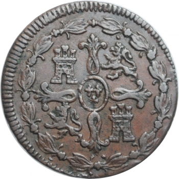 Испания 8 мараведи 1820 г., XF, "Король Фердинанд VII (1814 - 1833)"
