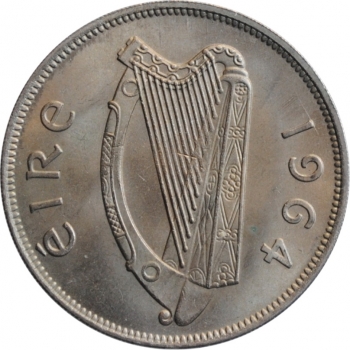 Ирландия 1/2 кроны 1964 г., UNC, "Республика Ирландия (Éire) (1939 - 1969)"