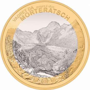 Швейцария 10 франков 2022 г., BU, "Ледники Швейцарии - Мортерач"