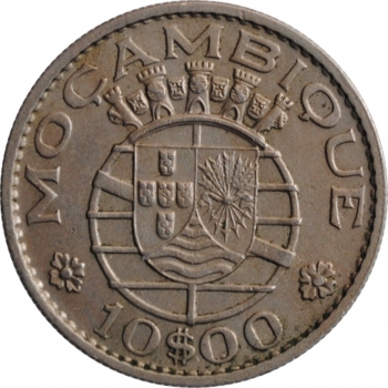 Мозамбик 10 эскудо 1970 г., XF, "Португальская колония (1935 - 1974)"
