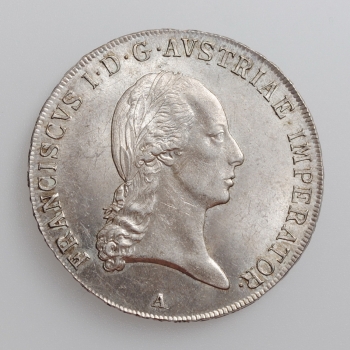 Австрия 1 талер 1823 г. A, UNC, "Император Франц II (1806 - 1835)"