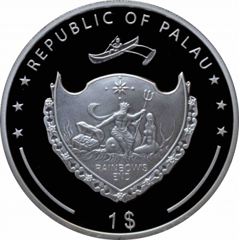 Палау 1 доллар 2015 г., PROOF, "Величайшие военачальники истории - Эдуард III"