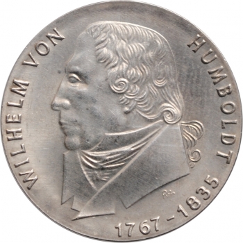 ГДР 20 марок 1967 г., BU, "200 лет со дня рождения Вильгельма фон Гумбольдта"