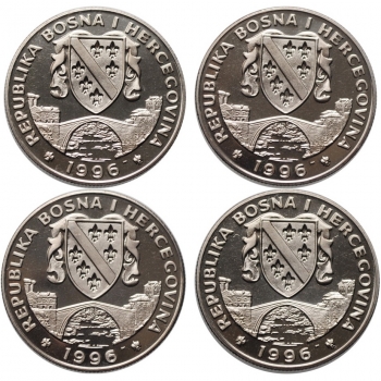 Босния и Герцеговина набор 500 динаров 1996 г., UNC, "Олимпийские Игры, Атланта 1996"