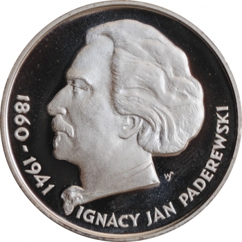 Польша 100 злотых 1975 г., PROOF, "115 лет со дня рождения Игнация Яна Падеревского"