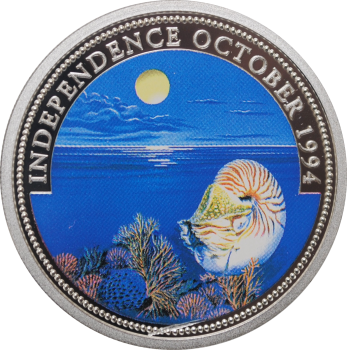 Палау 5 долларов 1994 г., PROOF, "Независимость" коробка/сертификат