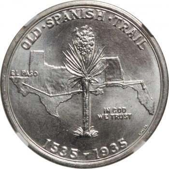 США 50 центов 1935 г., NGC MS64, "Старая Испанская Тропа"
