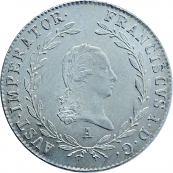 Австрия 20 крейцеров 1818 г. A, BU, "Император Франц II (1804 - 1835)"