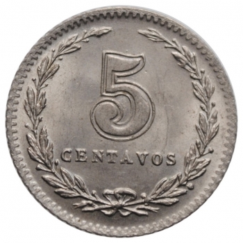 Аргентина 5 сентаво 1937 г., BU, "Песо аргентинское (1881 - 1969)"