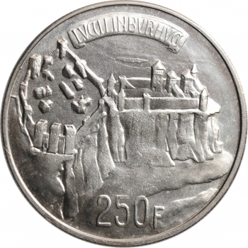 Люксембург 250 франков 1963 г., UNC, "Тысячелетие города Люксембург"
