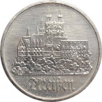 ГДР 5 марок 1983 г., UNC, 'Город Мейсен', ОЧЕНЬ РЕДКАЯ