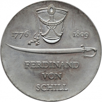 ГДР 5 марок 1976 г., BU, "200 лет со дня рождения Фердинанда фон Шилля"