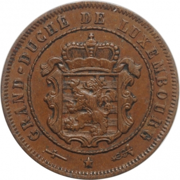 Люксембург 2 1/2 сантима 1908 г., AU, "Герцог Вильгельм IV (1905 - 1912)"