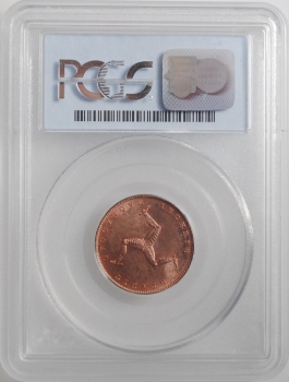 Остров Мэн 1 фартинг 1839 г., PCGS MS64 RB, "Королева Виктория (1838 - 1901)"