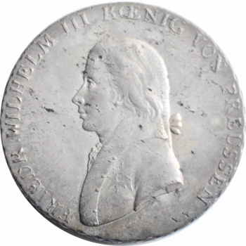 Пруссия 1 талер 1802 г. A, AU, "Король Фридрих Вильгельм III (1797 - 1840)"