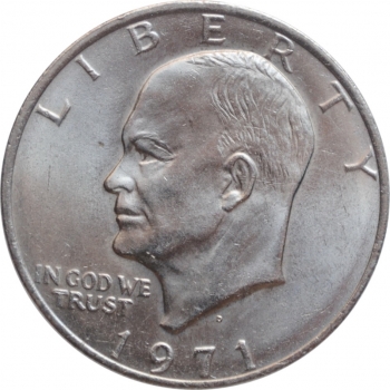 США 1 доллар 1971 г. D, UNC, "Эйзенхауэр"