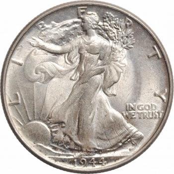 США 50 центов 1944 г., NGC MS62, "Шагающая свобода пол доллара"