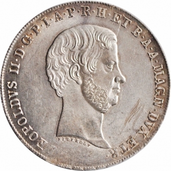 Тоскана 4 флорина 1859 г., NGC UNC Details, "Великий герцог Леопольд II (1824 - 1859)"