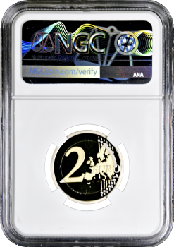 Ватикан 2 евро 2016 г., NGC PF69 UC, "Год милосердия" Top Pop